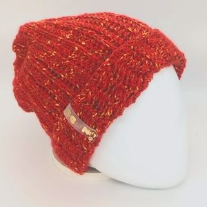 NODS "Gilded Red Knit" Handmade Crotchet Beanie (D-006)